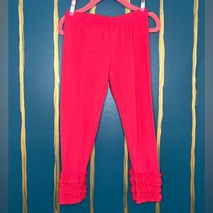 NWT Persnickety Hot Pink Icing Ruffle Leggings Sz. 3